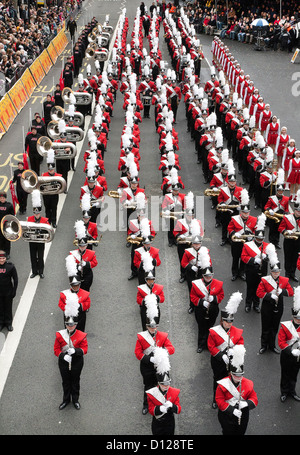 Jacksonville State University Marching sudistes prenant part dans le 26e défilé du Nouvel An Whitehall London England Banque D'Images