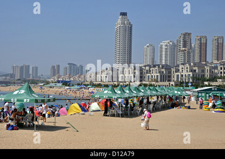 Dalian Xinghai Beach Chine Liaoning. Banque D'Images