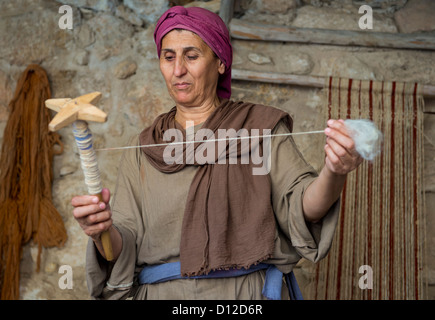 Traditionnel palestinien de Nazareth, Village weaver Banque D'Images