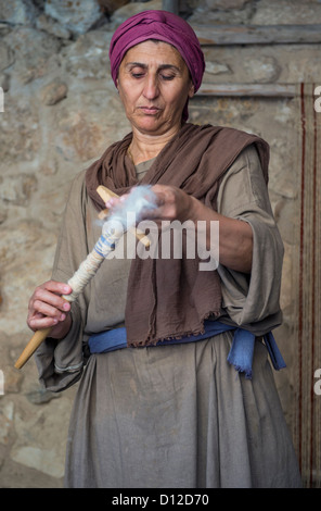 Traditionnel palestinien de Nazareth, Village weaver Banque D'Images