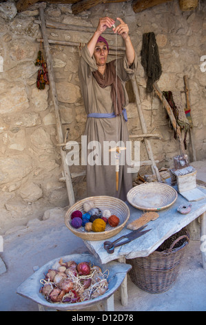 Traditionnel palestinien de Nazareth, Village weaver Banque D'Images