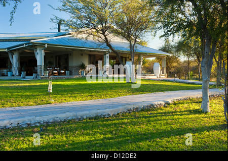 Mushara Outpost à Mushara Lodge, Etosha, Région Oshikoto, Namibie, Afrique du Sud Banque D'Images