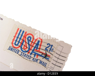 United States Air Mail isolated on white Banque D'Images