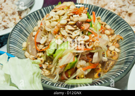 Salade de papaye ,Somtum Thai Food Banque D'Images