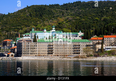 Monastère russe du Saint Panteleimon à Athos, Grèce Banque D'Images