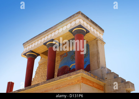 Ancien palais de Knossos en Crète en Grèce Banque D'Images