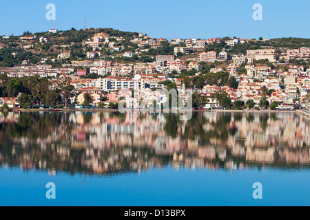 La ville d'Argostoli grec traditionnel à l'île de Céphalonie en Grèce Banque D'Images