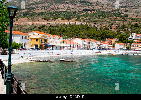 Agia Efimia village traditionnel à l'île de Céphalonie en Grèce Banque D'Images