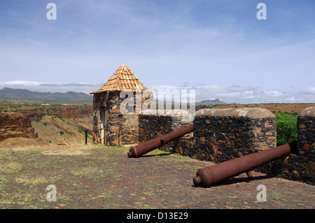 Ruines du Fort Real de São Filipe dans Cidade Velha - l'île de Santiago, Cap-Vert Banque D'Images