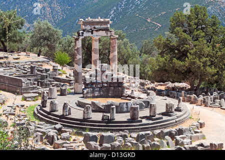 Temple d'Athéna pronoia oracle de Delphes site archéologique en Grèce Banque D'Images