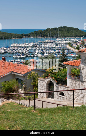 Port de ville istrienne Vrsar, Croatie. Banque D'Images