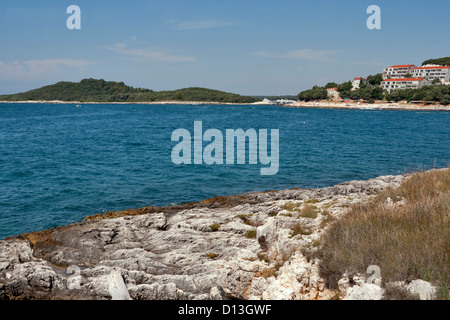 Entrée de la mer Vrsar harbour, Istrie, Croatie Banque D'Images
