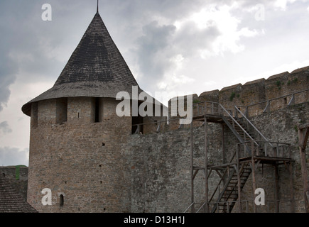 Ancienne forteresse dans Kamyanets-Podolsky, Ukraine Banque D'Images