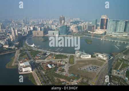 Macao vue depuis la Tour de Macau Convention & Entertainment Center Banque D'Images