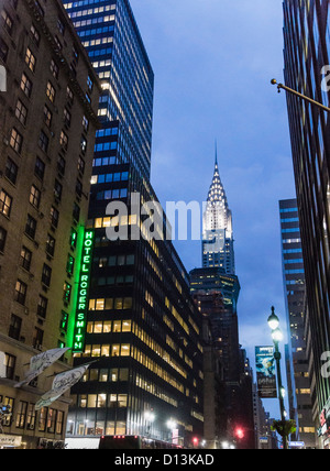 Lexington Avenue, Chrysler Building, New York Banque D'Images