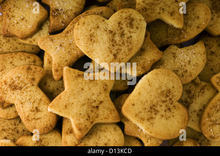 Biscuit de sucre et de cannelle background Banque D'Images