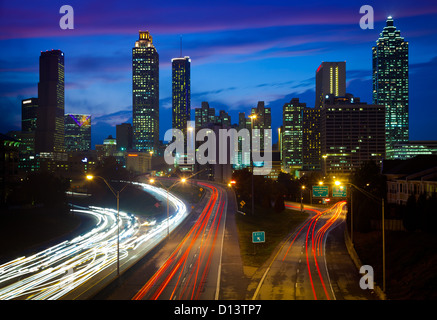 Atlanta Downtown by night Banque D'Images