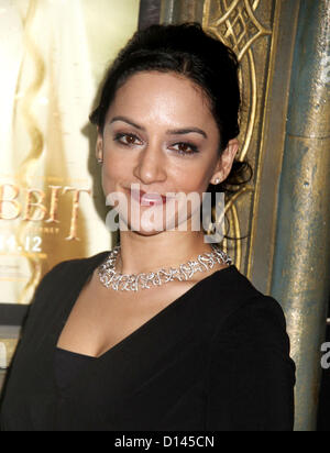 Le 6 décembre, 2012 - New York, New York, États-Unis - Actrice ARCHIE PANJABI assiste à la première de New York "Le Hobbit : Un voyage inattendu" tenu à la Ziegfeld Theatre. (Crédit Image : © Kaszerman ZUMAPRESS.com)/Nancy Banque D'Images