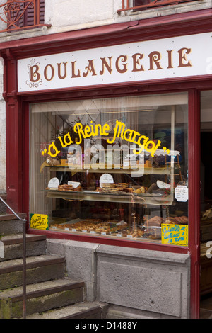 Boulangerie vitrine à French Village, France Banque D'Images