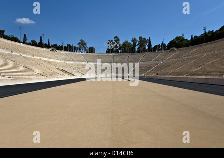 Stade Panathénaïque à Arditos hill, Athènes, Grèce (Kallimarmaro) Banque D'Images