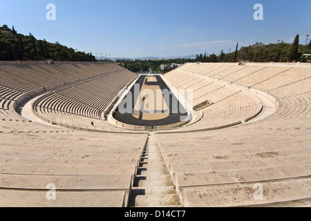 Stade Panathénaïque à Arditos hill, Athènes, Grèce (Kallimarmaro) Banque D'Images