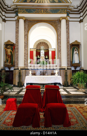 Arta, Majorque, Espagne, l'autel du sanctuaire de Sant Salvador Banque D'Images