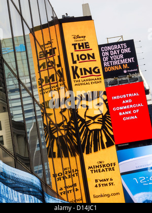 Broadway, Times Square, Minskoff Theater Marquee, NYC Banque D'Images