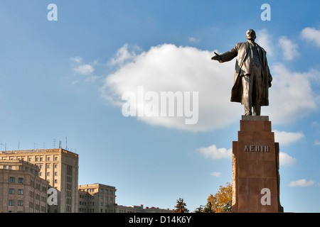 Vladimir Lenin monument à Kharkov, Place de la liberté. Construit en 1963. Banque D'Images