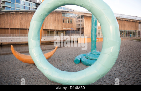 L'art contemporain est à l'affiche au Musée Astrup Fearnley, ouvert en septembre 2012 sur la Norvège, Oslo, Tjuvholmen Banque D'Images