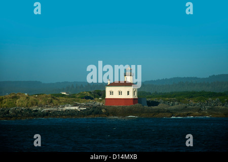 Le phare près de la ville côtière de Florence dans le Nord de la Californie, USA Banque D'Images