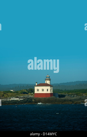 Le phare près de la ville côtière de Florence dans le Nord de la Californie, USA Banque D'Images