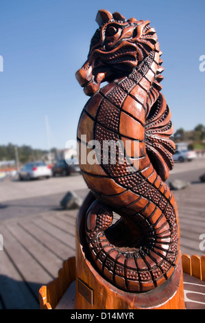 Seahorse Sculpture de la ville de Florence de la côte dans le Nord de la Californie, USA Banque D'Images