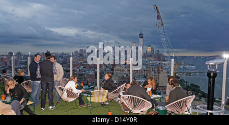 Standard Hotel Roof Top Bar Le Bain , Meatpacking district, New York City Banque D'Images