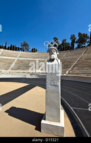 Stade Panathénaïque à Arditos hill, Athènes, Grèce (Kallimarmaro) Banque D'Images