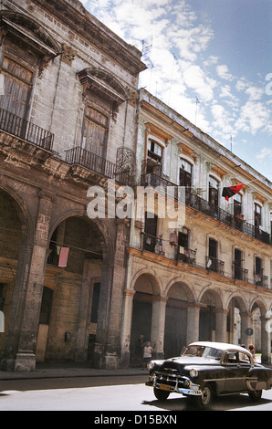 La Havane, Cuba, dans la vieille ville Kolonialstilbauten Banque D'Images