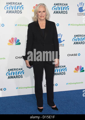 GLENN CLOSE LA DEUXIÈME ÉDITION ANNUELLE DU PRIX DONNER AMÉRICAIN PASADENA CALIFORNIA USA 07 décembre 2012 Banque D'Images