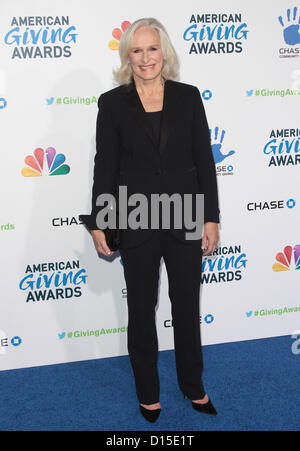 GLENN CLOSE LA DEUXIÈME ÉDITION ANNUELLE DU PRIX DONNER AMÉRICAIN PASADENA CALIFORNIA USA 07 décembre 2012 Banque D'Images