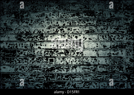 Vieux mur de briques sombres Grungy texture d'arrière-plan Banque D'Images