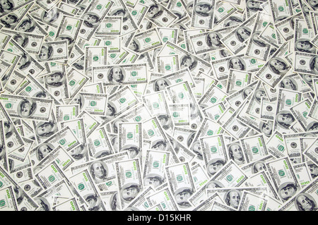 Dollars américains organisés à l'arrière-plan Banque D'Images