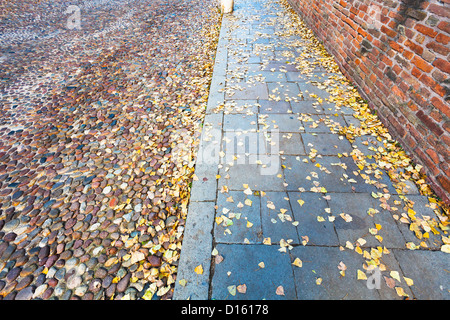 Corso Ercole I d'Este - antique road - via degli Angeli à jour d'automne à Ferrare, Italie Banque D'Images