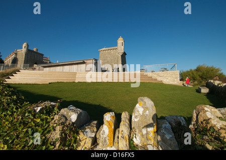 Château de Durlston sur une belle journée d'hiver Décembre Banque D'Images