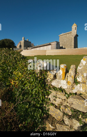 Château de Durlston sur une belle journée d'hiver Décembre Banque D'Images