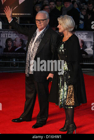 ANTHONY HOPKINS et Helen Mirren Hitchcock. PREMIERE LONDON ENGLAND UK 09 décembre 2012 Banque D'Images