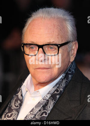 ANTHONY HOPKINS HITCHCOCK. PREMIERE LONDON ENGLAND UK 09 décembre 2012 Banque D'Images