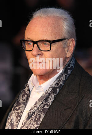 ANTHONY HOPKINS HITCHCOCK. PREMIERE LONDON ENGLAND UK 09 décembre 2012 Banque D'Images