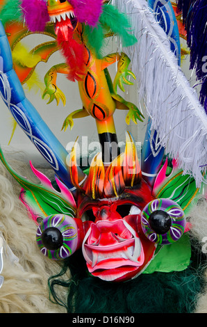 Masques traditionnels de Puno. Le Pérou. Banque D'Images