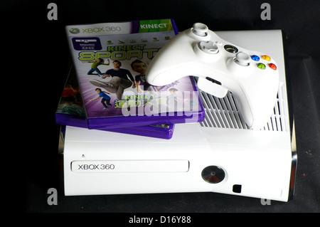 Nouvelle série de Xbox 360 blanc de Microsfot. Banque D'Images