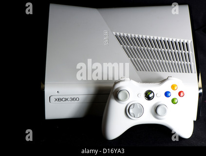 Nouvelle série de Xbox 360 blanc de Microsfot. Banque D'Images