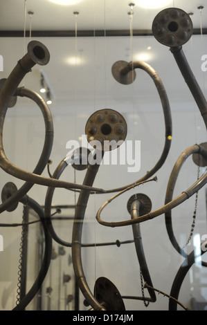 L'âge de métal. Lurs. La lur cornes sont des instruments à vent nordique. 1200-700 BC. Musée de Danemark. Copenhague. Banque D'Images