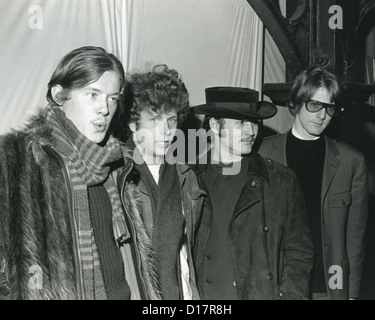 Les BYRDS groupe pop américain à Londres, février 1967. À partir de l:Mike Clark, Chris Hillman, Dave Crosby, Roger McGuinn Banque D'Images